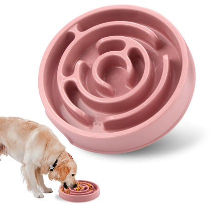 Pet Dog Slow Feeder Bowl Fun Non Slip Anti-Gulping Slower Food Feeding Dishes Eco Dog Bowl for Small Medium Large Dogs Puppy